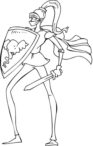 Republican As A Brave Knight Coloring Page